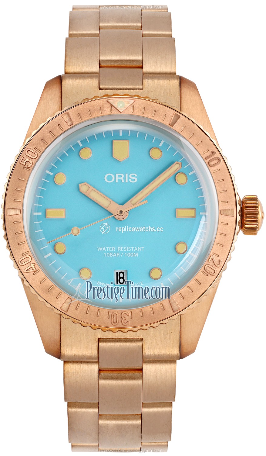 Replica 01 733 7771 3155-07 8 19 15 Cotton Candy Blue Oris Divers Sixty Five 38mm Midsize Watch Replica 01 733 7771 3155-07 8 19 15 Cotton Candy Blue Oris Divers Sixty Five 38mm Midsize Watch