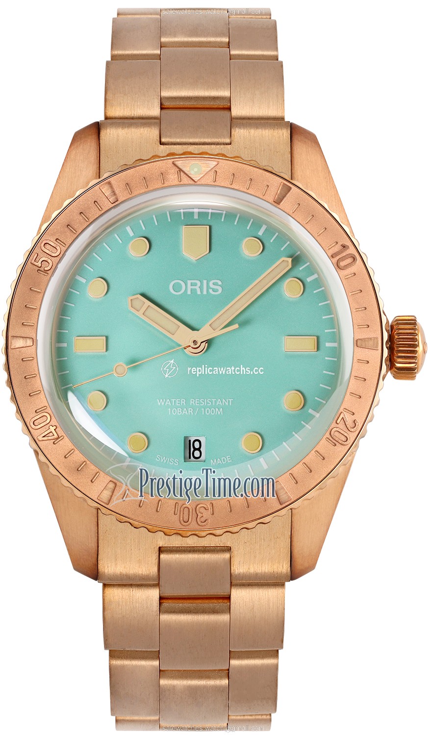 Replica 01 733 7771 3157-07 8 19 15 Cotton Candy Green Oris Divers Sixty Five 38mm Midsize Watch Replica 01 733 7771 3157-07 8 19 15 Cotton Candy Green Oris Divers Sixty Five 38mm Midsize Watch