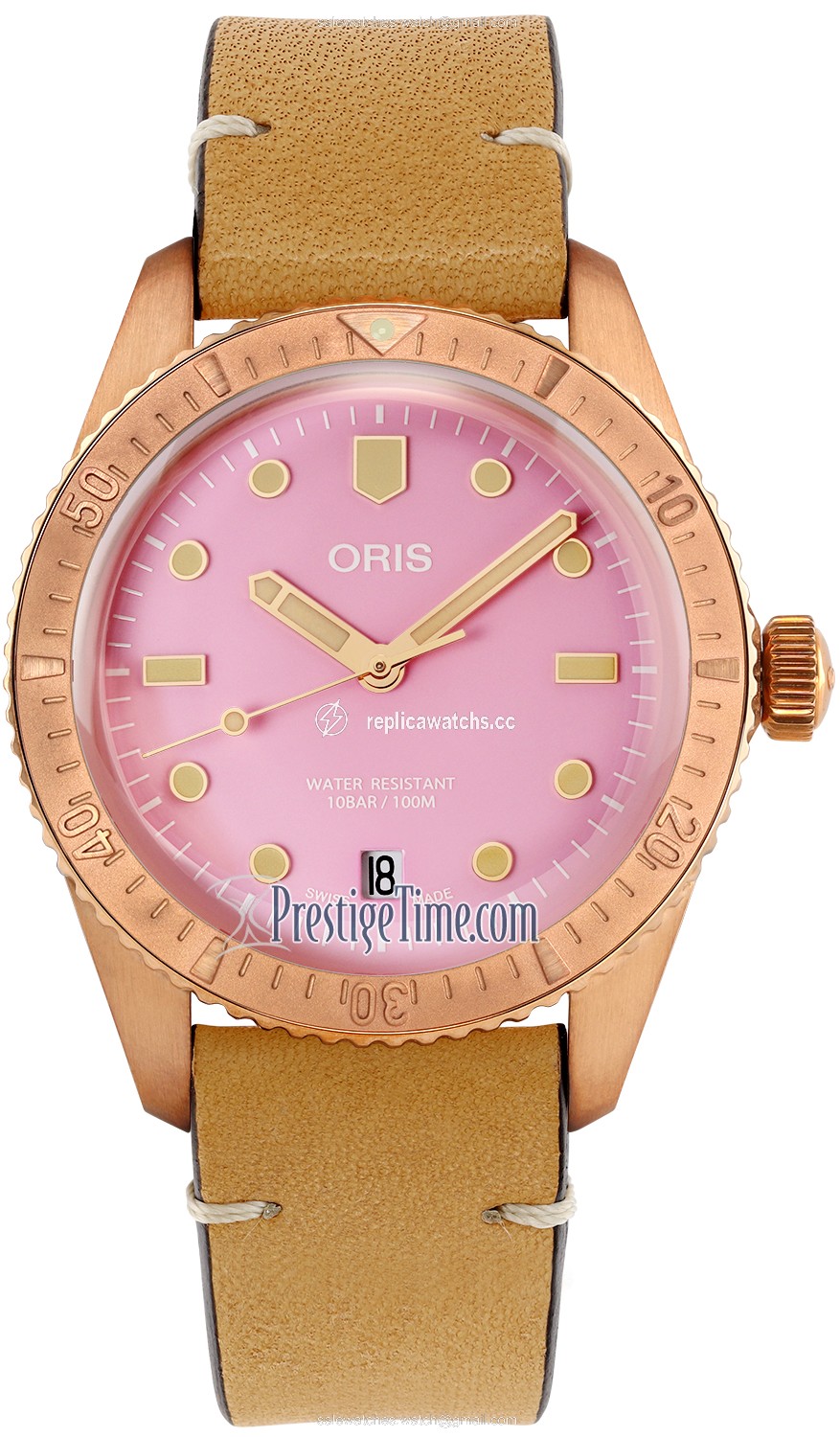 Replica 01 733 7771 3158-07 5 19 04BR Cotton Candy Pink Oris Divers Sixty Five 38mm Midsize Watch Replica 01 733 7771 3158-07 5 19 04BR Cotton Candy Pink Oris Divers Sixty Five 38mm Midsize Watch