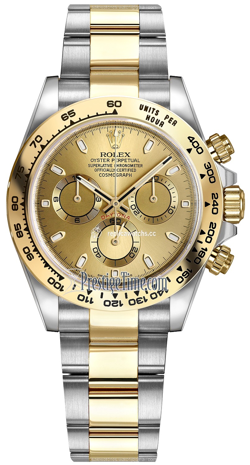 Replica 116503 Champagne Index Oyster Rolex Cosmograph Daytona Steel and Gold Mens Watch Replica 116503 Champagne Index Oyster Rolex Cosmograph Daytona Steel and Gold Mens Watch