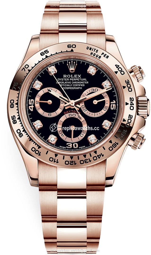 Replica 116505 Black Diamond Rolex Cosmograph Daytona Everose Gold Mens Watch Replica 116505 Black Diamond Rolex Cosmograph Daytona Everose Gold Mens Watch