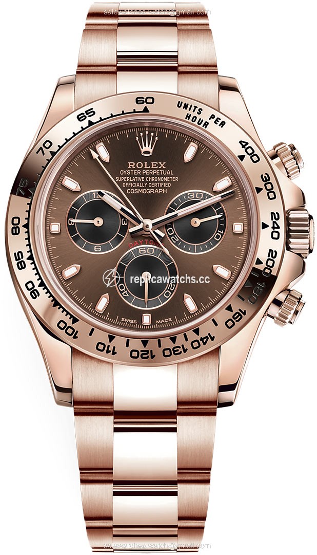 Replica 116505 Chocolate Black Index Rolex Cosmograph Daytona Everose Gold Mens Watch Replica 116505 Chocolate Black Index Rolex Cosmograph Daytona Everose Gold Mens Watch