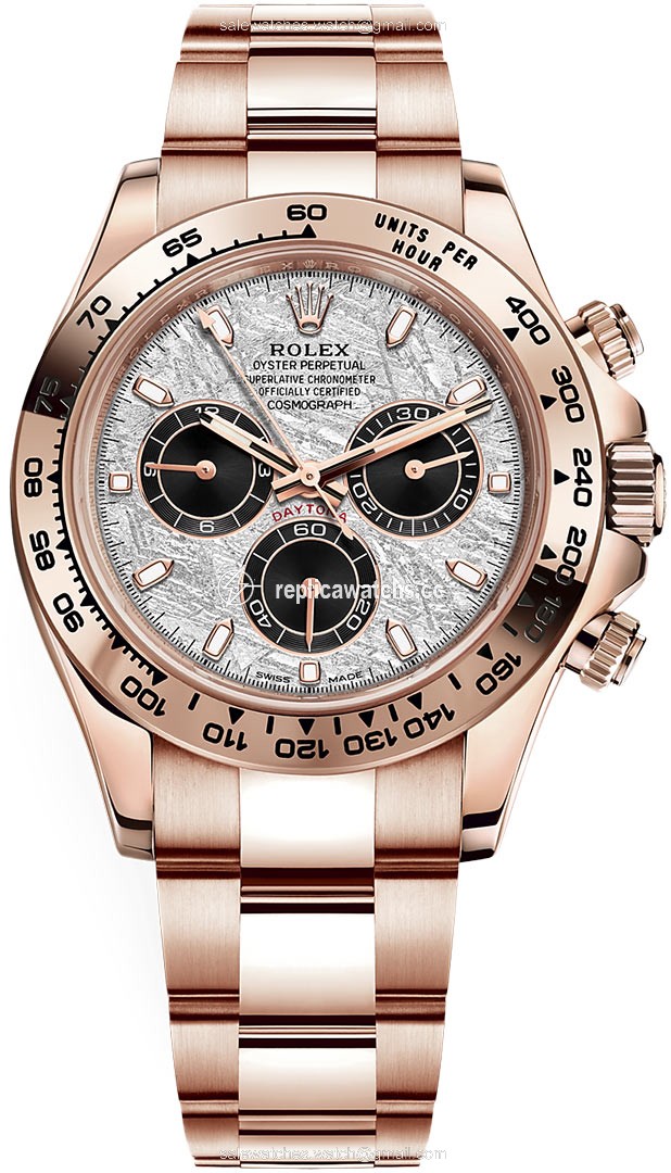 Replica 116505 Meteorite Black Index Rolex Cosmograph Daytona Everose Gold Mens Watch Replica 116505 Meteorite Black Index Rolex Cosmograph Daytona Everose Gold Mens Watch