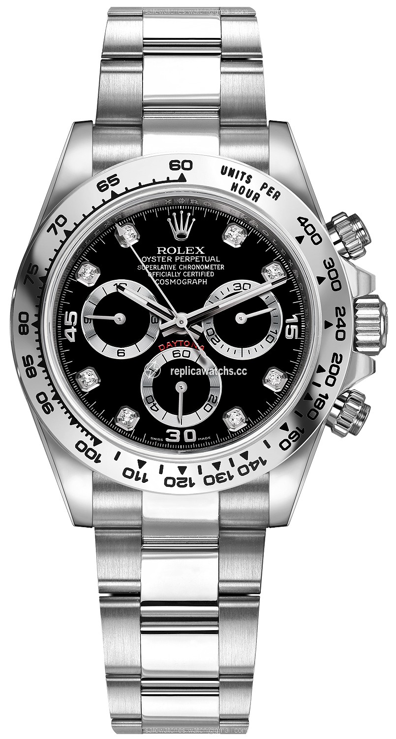 Replica 116509 Black Diamond Oyster Rolex Cosmograph Daytona White Gold Mens Watch Replica 116509 Black Diamond Oyster Rolex Cosmograph Daytona White Gold Mens Watch