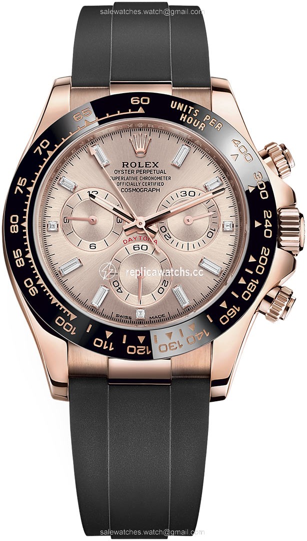 Replica 116515LN Sundust Baguette Oysterflex Rolex Cosmograph Daytona Everose Gold Mens Watch Replica 116515LN Sundust Baguette Oysterflex Rolex Cosmograph Daytona Everose Gold Mens Watch