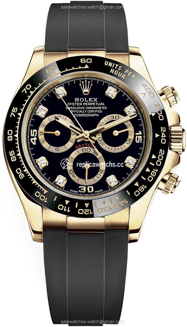Replica 116518LN Black Diamond Oysterflex Rolex Cosmograph Daytona Yellow Gold Mens Watch Replica 116518LN Black Diamond Oysterflex Rolex Cosmograph Daytona Yellow Gold Mens Watch