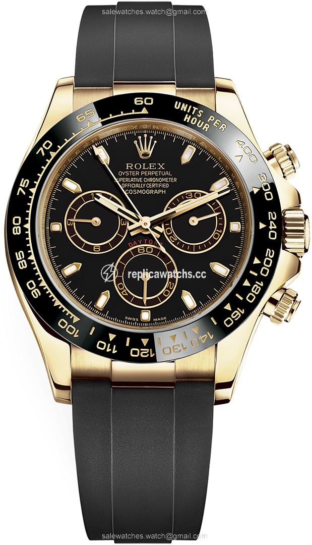 Replica 116518LN Black Oysterflex Rolex Cosmograph Daytona Yellow Gold Mens Watch Replica 116518LN Black Oysterflex Rolex Cosmograph Daytona Yellow Gold Mens Watch