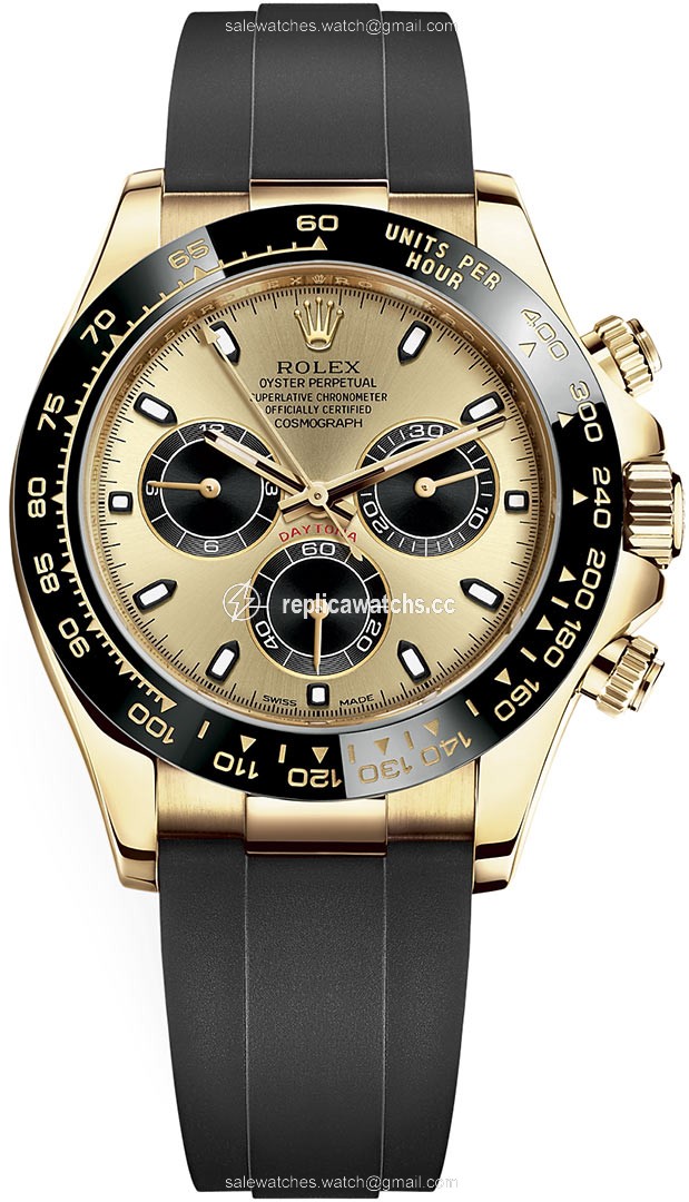 Replica 116518LN Champagne Black Oysterflex Rolex Cosmograph Daytona Yellow Gold Mens Watch Replica 116518LN Champagne Black Oysterflex Rolex Cosmograph Daytona Yellow Gold Mens Watch