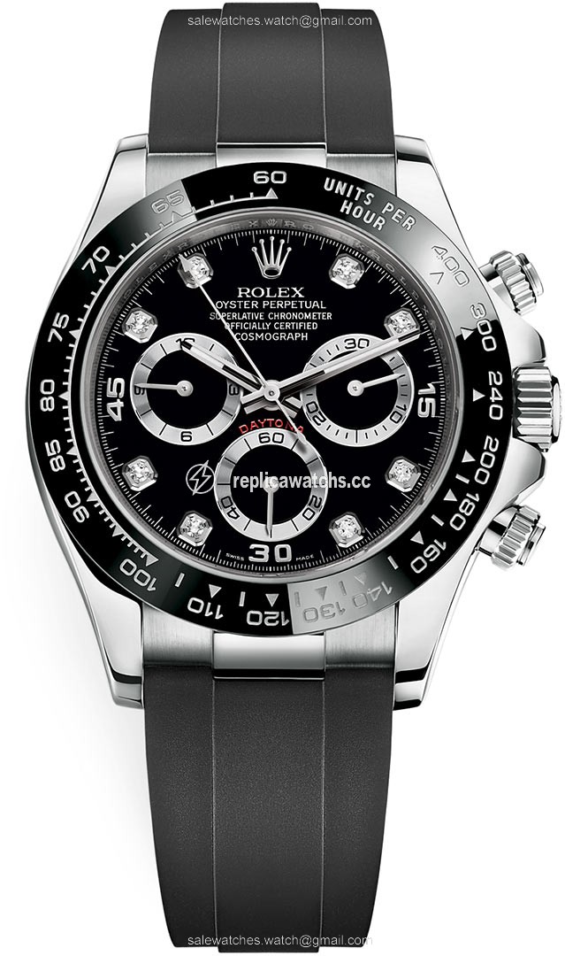 Replica 116519LN Black Diamond Oysterflex Rolex Cosmograph Daytona White Gold Mens Watch Replica 116519LN Black Diamond Oysterflex Rolex Cosmograph Daytona White Gold Mens Watch