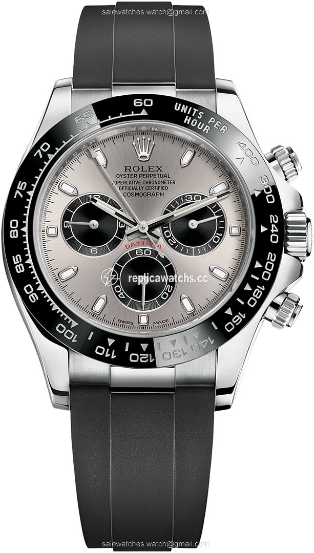 Replica 116519LN Steel and Black Oysterflex Rolex Cosmograph Daytona White Gold Mens Watch Replica 116519LN Steel and Black Oysterflex Rolex Cosmograph Daytona White Gold Mens Watch