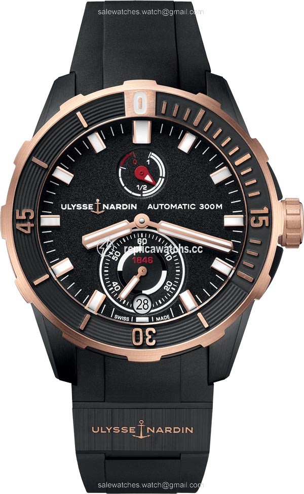 Replica 1185-170-3/Black Ulysse Nardin Diver Chronometer 44mm Mens Watch Replica 1185-170-3/Black Ulysse Nardin Diver Chronometer 44mm Mens Watch