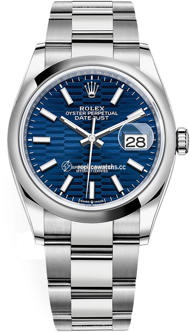 Replica 126200 Bright Blue Fluted Oyster Rolex Datejust 36mm Stainless Steel Midsize Watch Replica 126200 Bright Blue Fluted Oyster Rolex Datejust 36mm Stainless Steel Midsize Watch