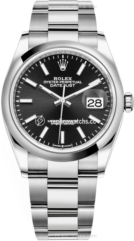 Replica 126200 Black Index Oyster Rolex Datejust 36mm Stainless Steel Midsize Watch Replica 126200 Black Index Oyster Rolex Datejust 36mm Stainless Steel Midsize Watch