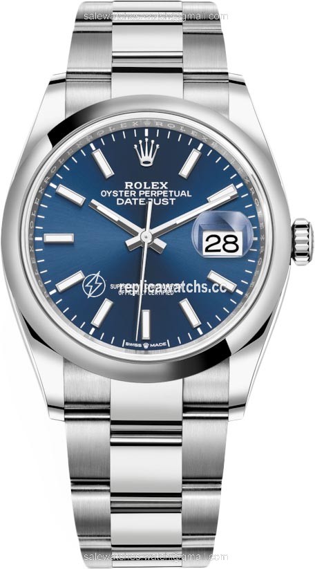 Replica 126200 Blue Index Oyster Rolex Datejust 36mm Stainless Steel Midsize Watch Replica 126200 Blue Index Oyster Rolex Datejust 36mm Stainless Steel Midsize Watch
