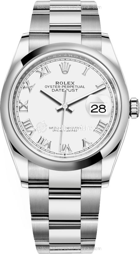 Replica 126200 White Roman Oyster Rolex Datejust 36mm Stainless Steel Midsize Watch Replica 126200 White Roman Oyster Rolex Datejust 36mm Stainless Steel Midsize Watch
