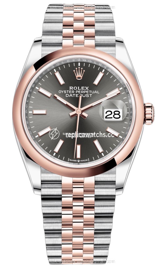 Replica 126201 Dark Rhodium Index Jubilee Rolex Datejust 36mm Stainless Steel and Rose Gold Ladies Watch Replica 126201 Dark Rhodium Index Jubilee Rolex Datejust 36mm Stainless Steel and Rose Gold Ladies Watch