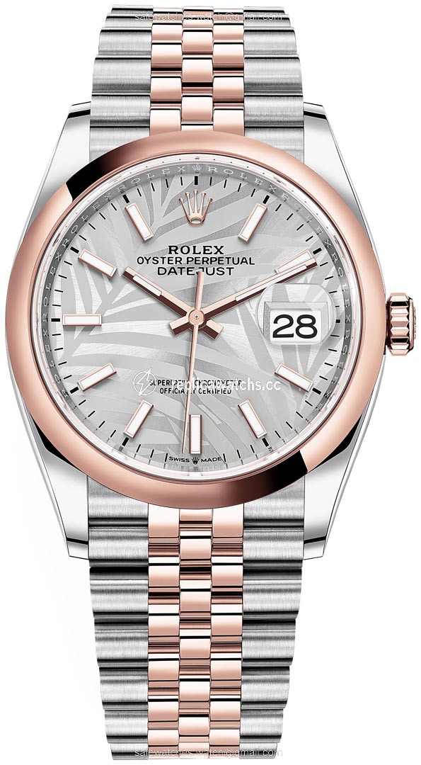 Replica 126201 Silver Palm Jubilee Rolex Datejust 36mm Stainless Steel and Rose Gold Ladies Watch Replica 126201 Silver Palm Jubilee Rolex Datejust 36mm Stainless Steel and Rose Gold Ladies Watch