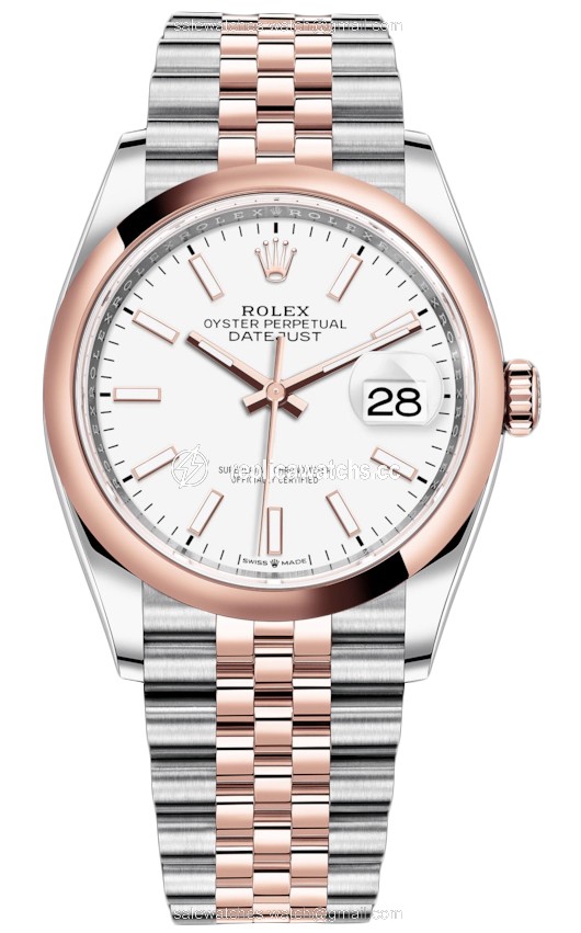 Replica 126201 White Index Jubilee Rolex Datejust 36mm Stainless Steel and Rose Gold Ladies Watch Replica 126201 White Index Jubilee Rolex Datejust 36mm Stainless Steel and Rose Gold Ladies Watch