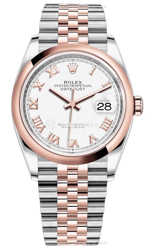 Replica 126201 White Roman Jubilee Rolex Datejust 36mm Stainless Steel and Rose Gold Ladies Watch Replica 126201 White Roman Jubilee Rolex Datejust 36mm Stainless Steel and Rose Gold Ladies Watch