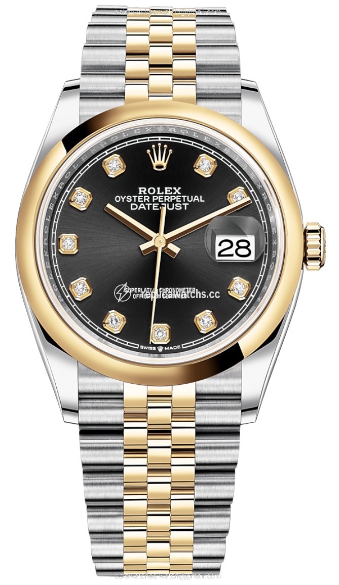 Replica 126203 Black Diamond Jubilee Rolex Datejust 36mm Stainless Steel and Yellow Gold Ladies Watch Replica 126203 Black Diamond Jubilee Rolex Datejust 36mm Stainless Steel and Yellow Gold Ladies Watch
