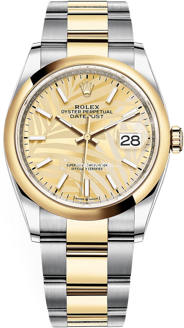 Replica 126203 Golden Palm Oyster Rolex Datejust 36mm Stainless Steel and Yellow Gold Ladies Watch Replica 126203 Golden Palm Oyster Rolex Datejust 36mm Stainless Steel and Yellow Gold Ladies Watch