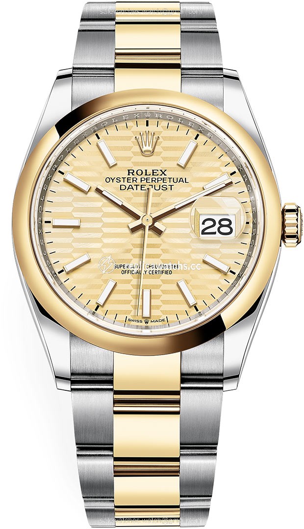 Replica 126203 Golden Fluted Oyster Rolex Datejust 36mm Stainless Steel and Yellow Gold Ladies Watch Replica 126203 Golden Fluted Oyster Rolex Datejust 36mm Stainless Steel and Yellow Gold Ladies Watch