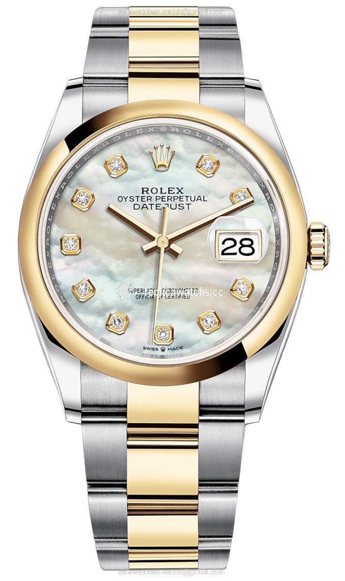 Replica 126203 MOP Diamond Oyster Rolex Datejust 36mm Stainless Steel and Yellow Gold Ladies Watch Replica 126203 MOP Diamond Oyster Rolex Datejust 36mm Stainless Steel and Yellow Gold Ladies Watch