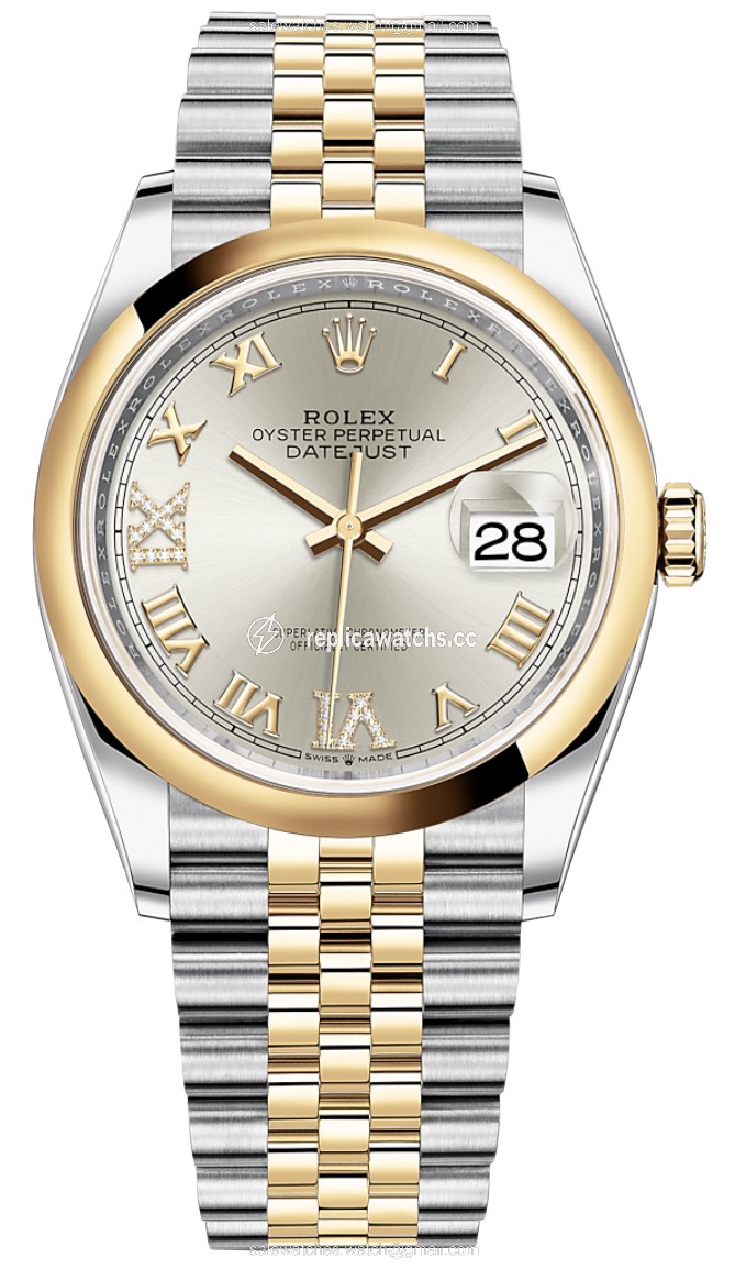 Replica 126203 Silver VI IX Roman Jubilee Rolex Datejust 36mm Stainless Steel and Yellow Gold Ladies Watch Replica 126203 Silver VI IX Roman Jubilee Rolex Datejust 36mm Stainless Steel and Yellow Gold Ladies Watch