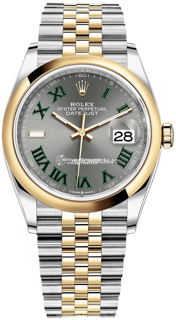 Replica 126203 Slate Roman Jubilee Wimbledon Rolex Datejust 36mm Stainless Steel and Yellow Gold Ladies Watch Replica 126203 Slate Roman Jubilee Wimbledon Rolex Datejust 36mm Stainless Steel and Yellow Gold Ladies Watch
