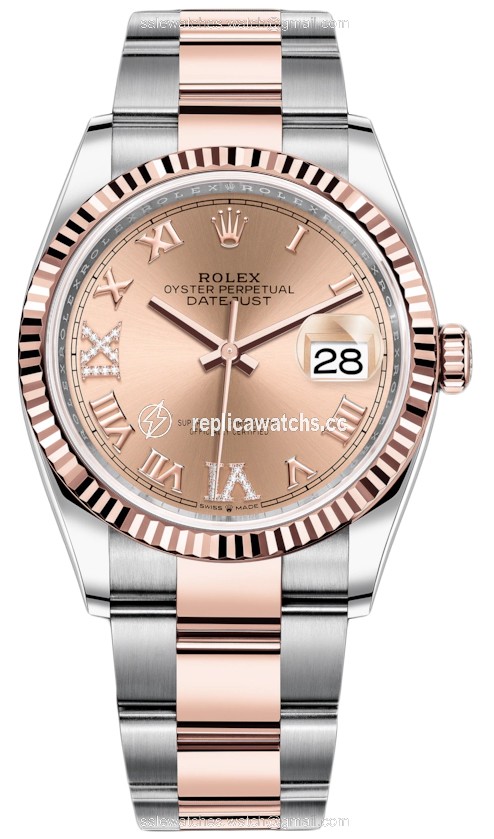 Replica 126231 Rose VI IX Roman Oyster Rolex Datejust 36mm Stainless Steel and Rose Gold Ladies Watch Replica 126231 Rose VI IX Roman Oyster Rolex Datejust 36mm Stainless Steel and Rose Gold Ladies Watch