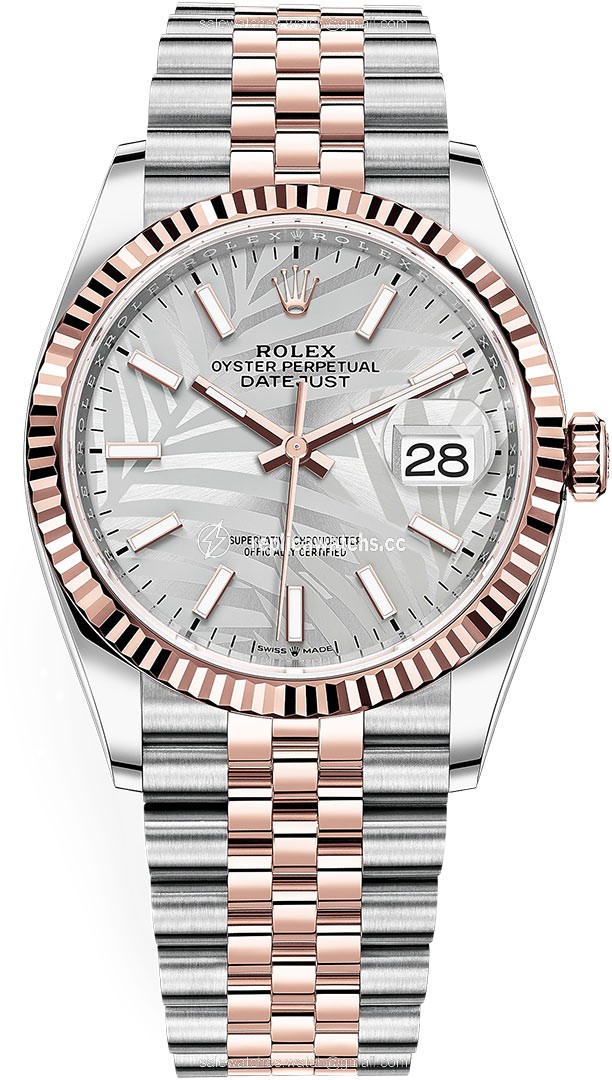 Replica 126231 Silver Palm Jubilee Rolex Datejust 36mm Stainless Steel and Rose Gold Ladies Watch Replica 126231 Silver Palm Jubilee Rolex Datejust 36mm Stainless Steel and Rose Gold Ladies Watch