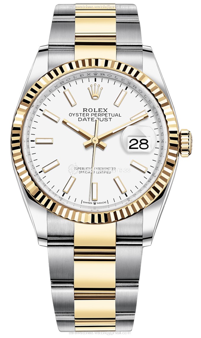 Replica 126233 White Index Oyster Rolex Datejust 36mm Stainless Steel and Yellow Gold Ladies Watch Replica 126233 White Index Oyster Rolex Datejust 36mm Stainless Steel and Yellow Gold Ladies Watch
