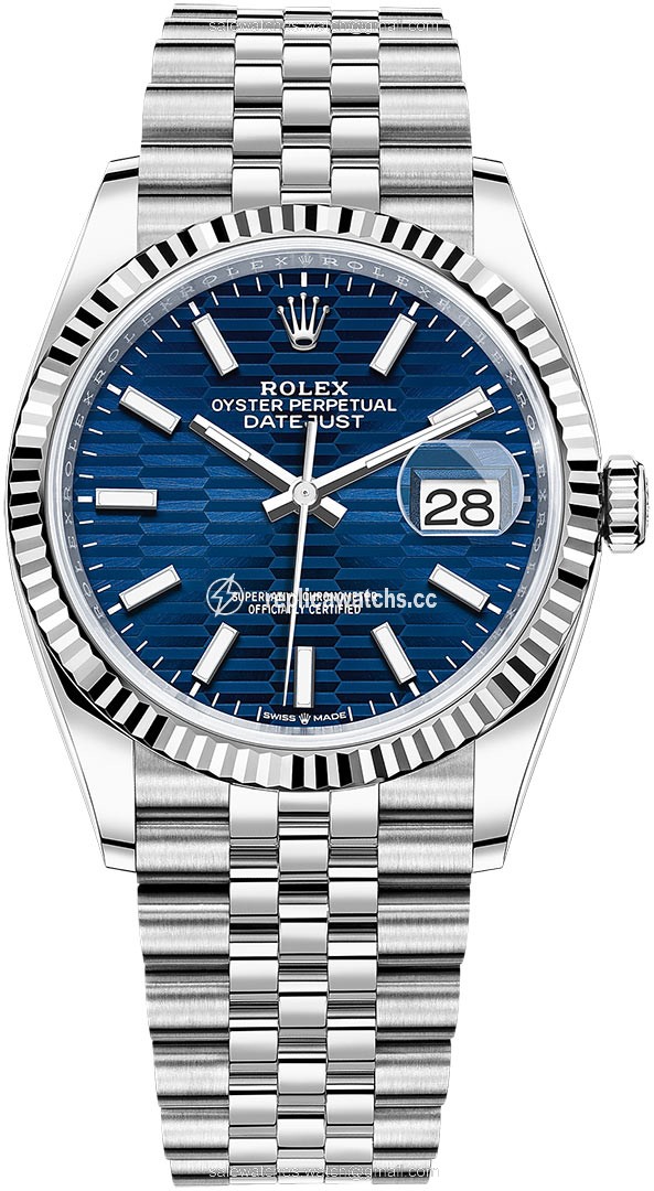 Replica 126234 Bright Blue Fluted Jubilee Rolex Datejust 36mm Stainless Steel Midsize Watch Replica 126234 Bright Blue Fluted Jubilee Rolex Datejust 36mm Stainless Steel Midsize Watch