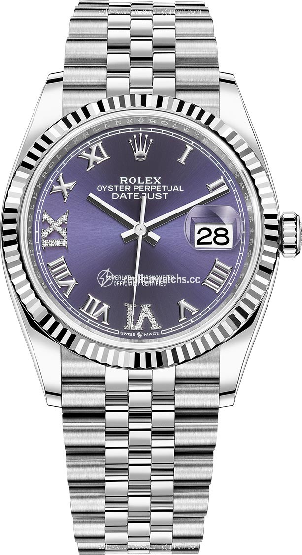Replica 126234 Aubergine Roman VI IX Jubilee Rolex Datejust 36mm Stainless Steel Midsize Watch Replica 126234 Aubergine Roman VI IX Jubilee Rolex Datejust 36mm Stainless Steel Midsize Watch