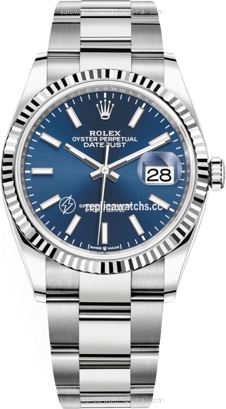 Replica 126234 Blue Index Oyster Rolex Datejust 36mm Stainless Steel Midsize Watch Replica 126234 Blue Index Oyster Rolex Datejust 36mm Stainless Steel Midsize Watch