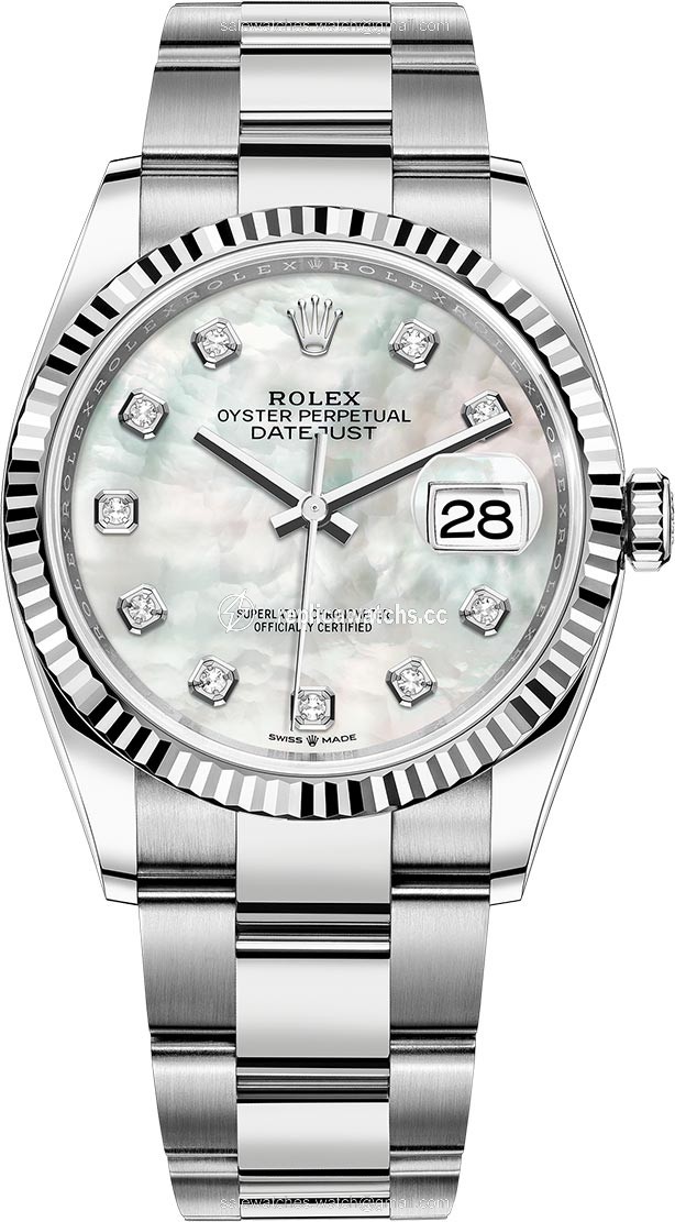 Replica 126234 White MOP Diamond Oyster Rolex Datejust 36mm Stainless Steel Midsize Watch Replica 126234 White MOP Diamond Oyster Rolex Datejust 36mm Stainless Steel Midsize Watch