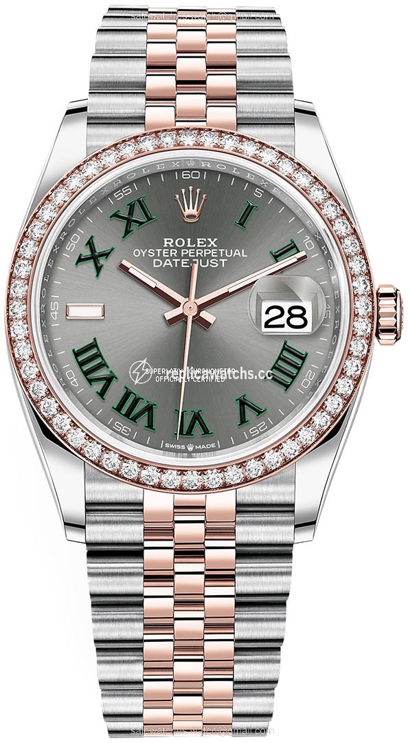 Replica 126281RBR Slate Roman Jubilee Wimbledon Rolex Datejust 36mm Stainless Steel and Rose Gold Ladies Watch Replica 126281RBR Slate Roman Jubilee Wimbledon Rolex Datejust 36mm Stainless Steel and Rose Gold Ladies Watch