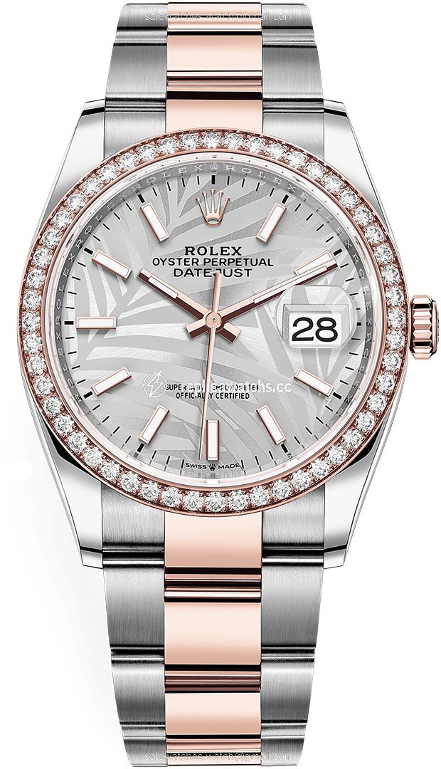Replica 126281rbr Silver Palm Oyster Rolex Datejust 36mm Stainless Steel and Rose Gold Ladies Watch Replica 126281rbr Silver Palm Oyster Rolex Datejust 36mm Stainless Steel and Rose Gold Ladies Watch