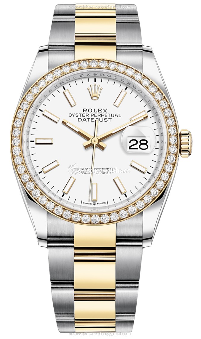 Replica 126283RBR White Index Oyster Rolex Datejust 36mm Stainless Steel and Yellow Gold Ladies Watch Replica 126283RBR White Index Oyster Rolex Datejust 36mm Stainless Steel and Yellow Gold Ladies Watch