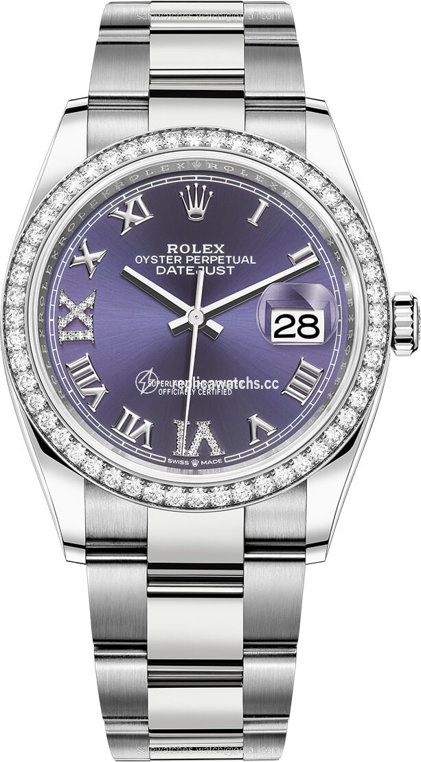 Replica 126284rbr Aubergine Roman VI IX Oyster Rolex Datejust 36mm Stainless Steel Midsize Watch Replica 126284rbr Aubergine Roman VI IX Oyster Rolex Datejust 36mm Stainless Steel Midsize Watch