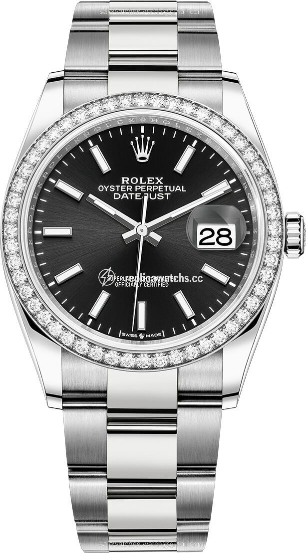 Replica 126284rbr Black Index Oyster Rolex Datejust 36mm Stainless Steel Midsize Watch Replica 126284rbr Black Index Oyster Rolex Datejust 36mm Stainless Steel Midsize Watch