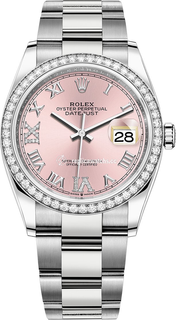 Replica 126284rbr Pink Roman VI IX Oyster Rolex Datejust 36mm Stainless Steel Midsize Watch Replica 126284rbr Pink Roman VI IX Oyster Rolex Datejust 36mm Stainless Steel Midsize Watch