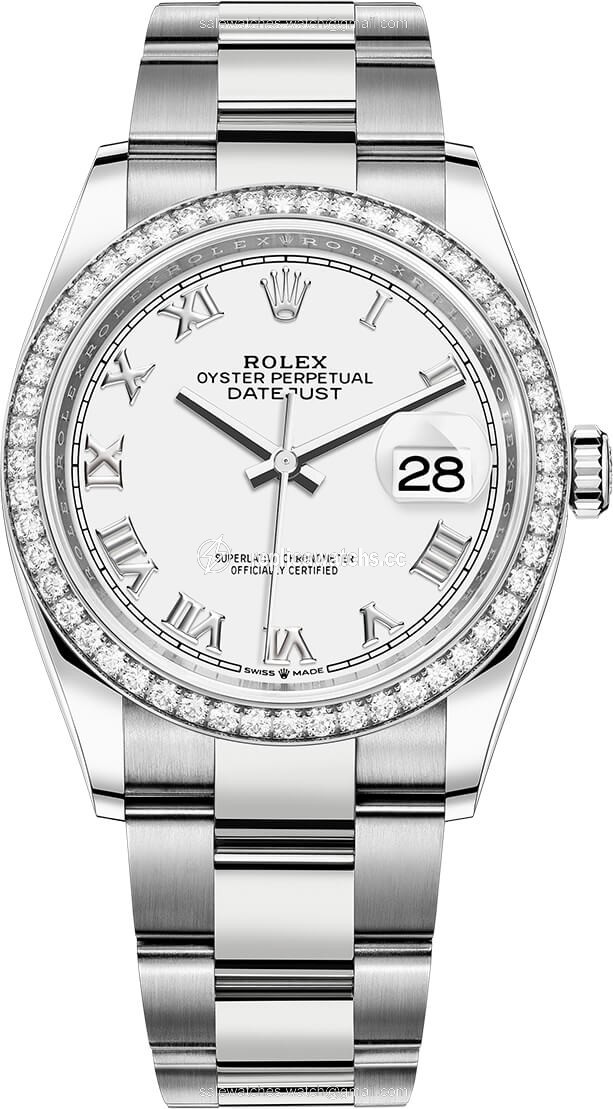 Replica 126284rbr White Roman Oyster Rolex Datejust 36mm Stainless Steel Midsize Watch Replica 126284rbr White Roman Oyster Rolex Datejust 36mm Stainless Steel Midsize Watch