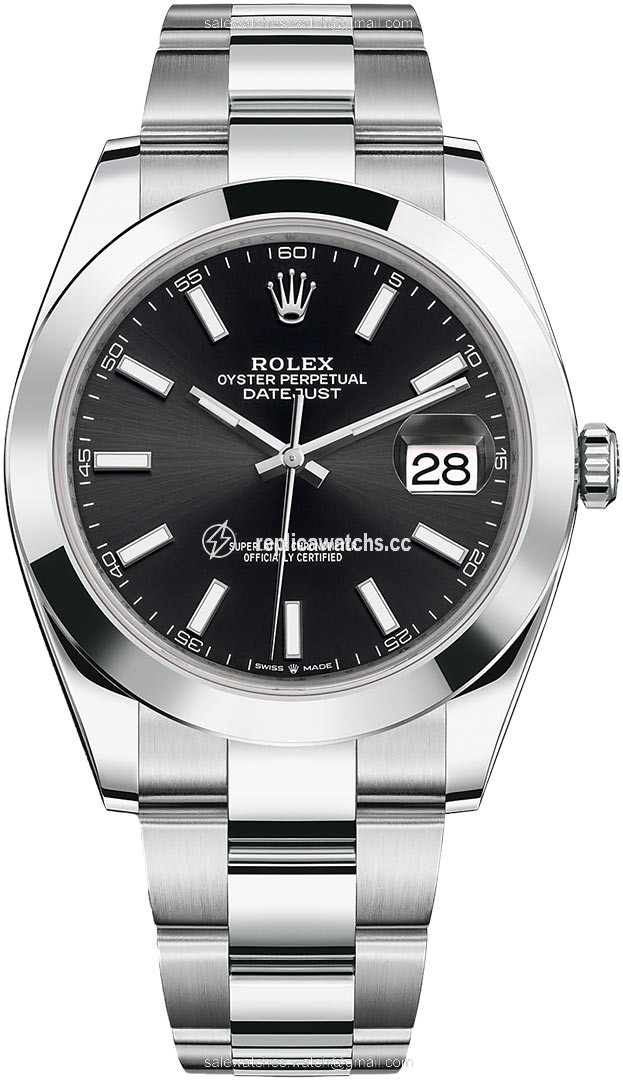 Replica 126300 Black Index Oyster Rolex Datejust 41mm Stainless Steel Mens Watch Replica 126300 Black Index Oyster Rolex Datejust 41mm Stainless Steel Mens Watch