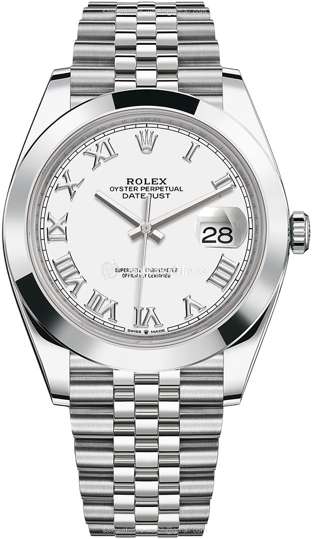 Replica 126300 White Roman Jubilee Rolex Datejust 41mm Stainless Steel Mens Watch Replica 126300 White Roman Jubilee Rolex Datejust 41mm Stainless Steel Mens Watch