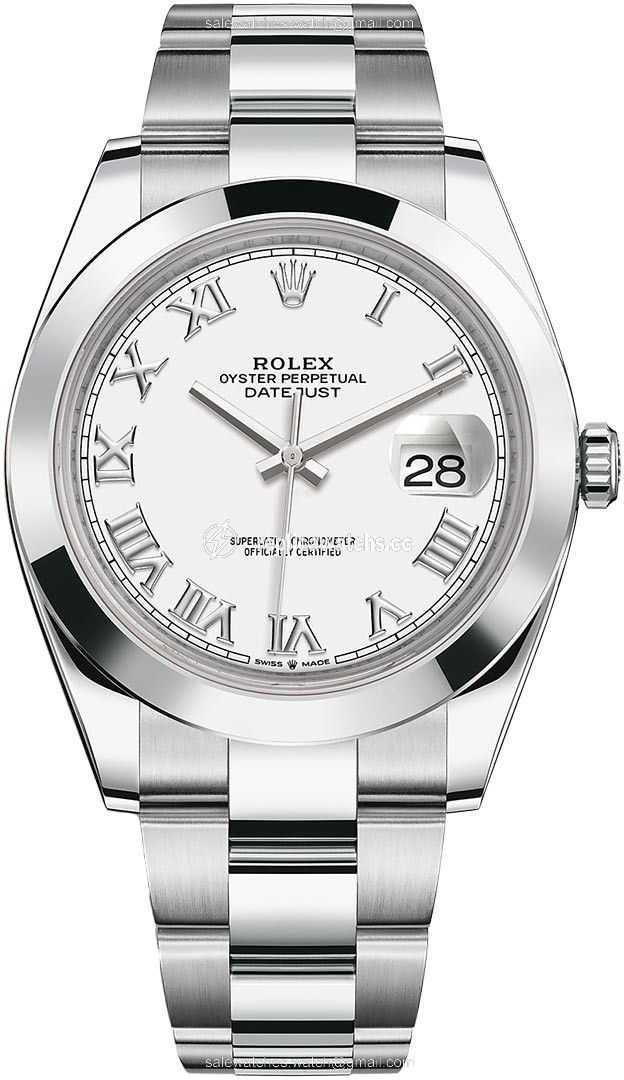 Replica 126300 White Roman Oyster Rolex Datejust 41mm Stainless Steel Mens Watch Replica 126300 White Roman Oyster Rolex Datejust 41mm Stainless Steel Mens Watch