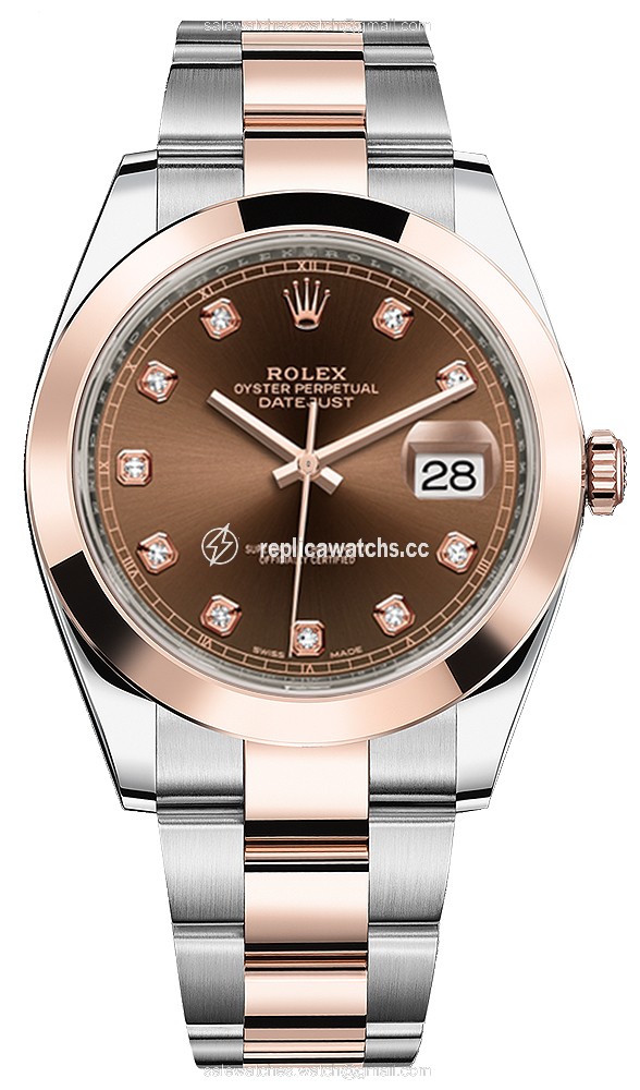 Replica 126301 Chocolate Diamond Oyster Rolex Datejust 41mm Stainless Steel and Everose Gold Mens Watch Replica 126301 Chocolate Diamond Oyster Rolex Datejust 41mm Stainless Steel and Everose Gold Mens Watch