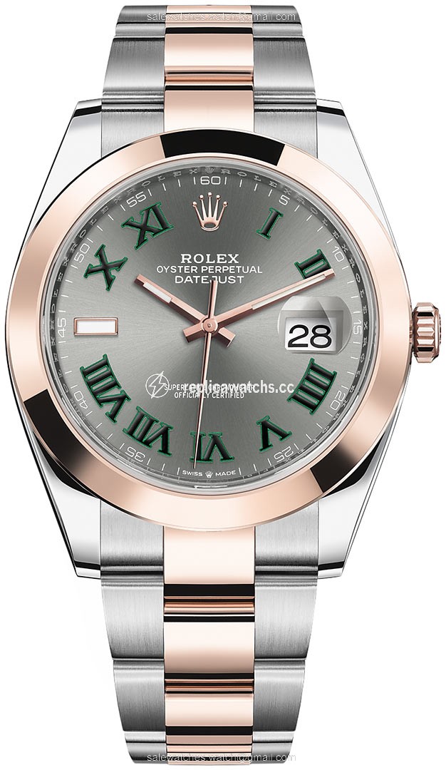 Replica 126301 Slate Roman Oyster Wimbledon Rolex Datejust 41mm Steel and Everose Gold Mens Watch Replica 126301 Slate Roman Oyster Wimbledon Rolex Datejust 41mm Steel and Everose Gold Mens Watch