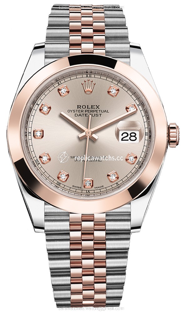 Replica 126301 Sundust Diamond Jubilee Rolex Datejust 41mm Stainless Steel and Everose Gold Mens Watch Replica 126301 Sundust Diamond Jubilee Rolex Datejust 41mm Stainless Steel and Everose Gold Mens Watch