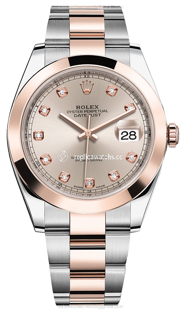 Replica 126301 Sundust Diamond Oyster Rolex Datejust 41mm Stainless Steel and Everose Gold Mens Watch Replica 126301 Sundust Diamond Oyster Rolex Datejust 41mm Stainless Steel and Everose Gold Mens Watch